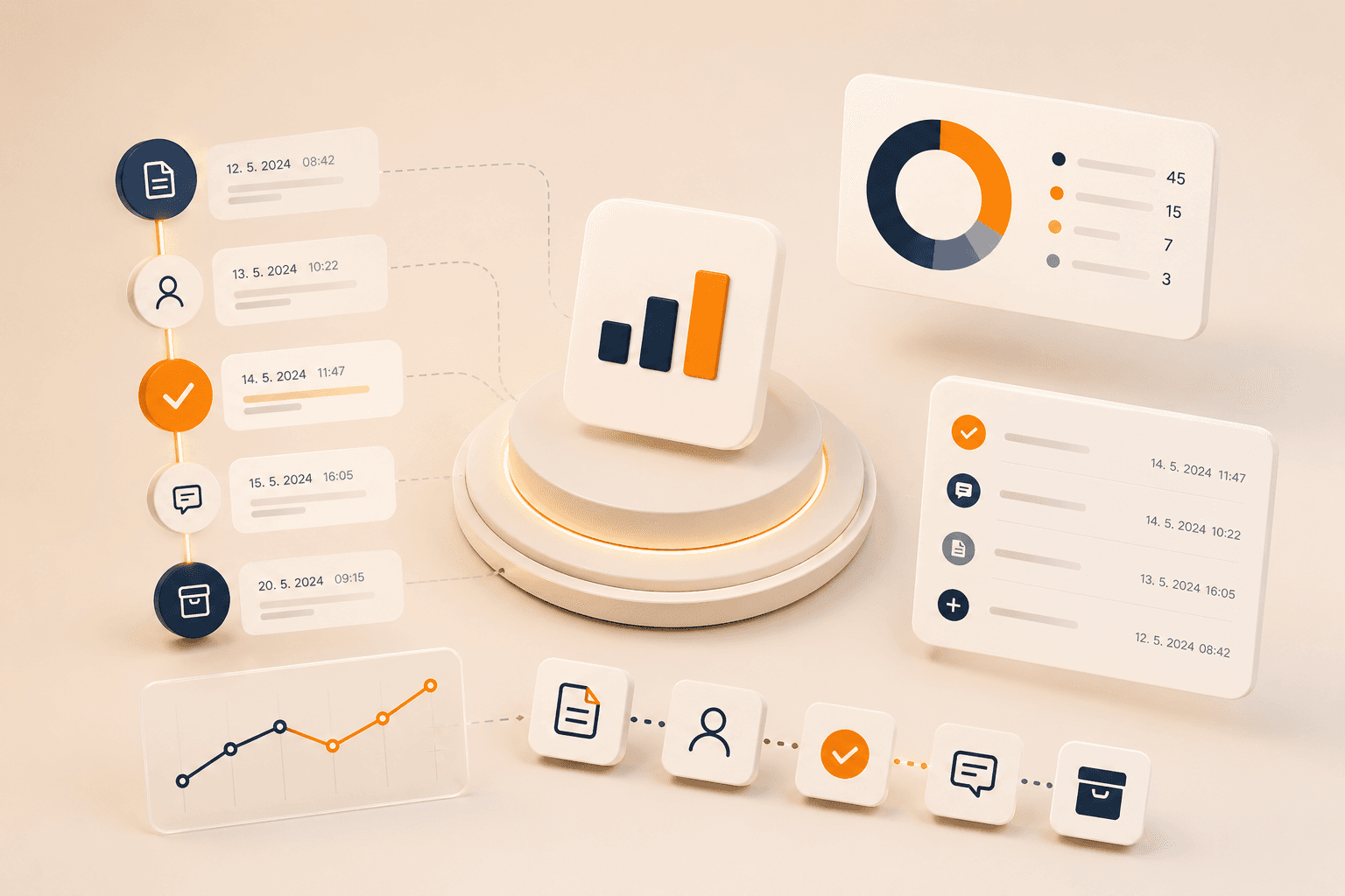QuidVis reporting and history